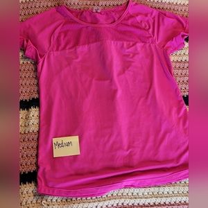 Pink workout shirt
